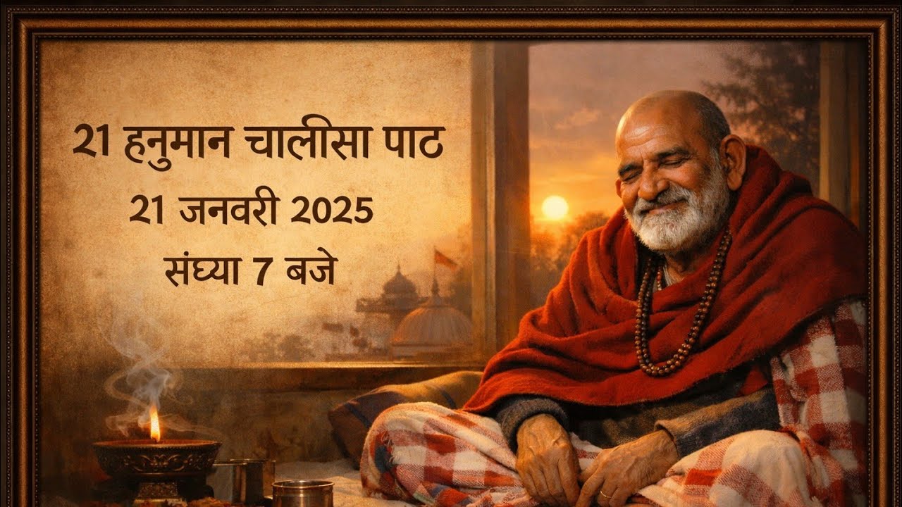 21 हनुमान चालीसा पाठ | 21 जनवरी 2025 | संध्या 7 बजे | बाबा नीम करौली की कृपा से 🙏