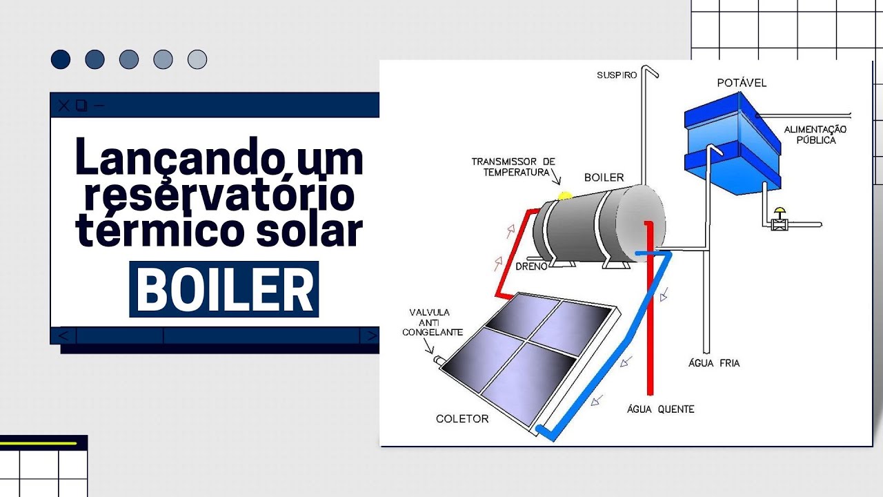 LANÇANDO UM RESERVATÓRIO TÉRMICO SOLAR (BOILER) - QIBUILDER