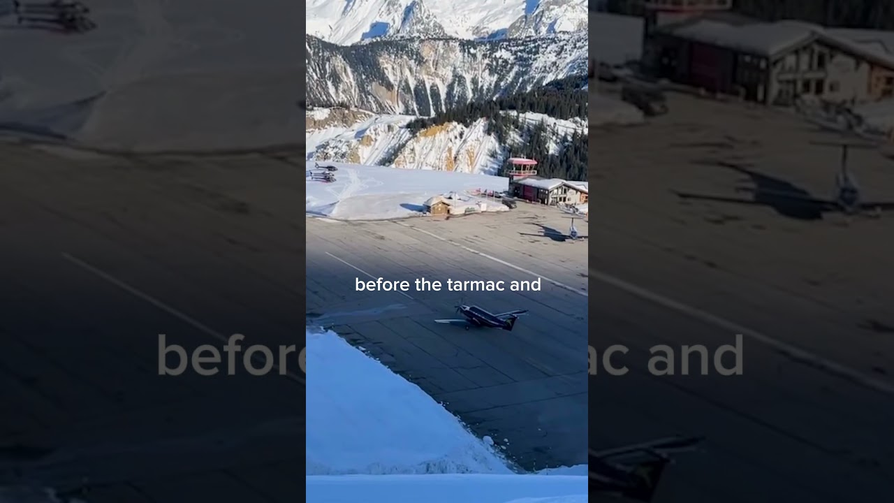 Is Courchevel's Airport the most unique ski resort feature? ⛷️ #skiing #alps #courchevel