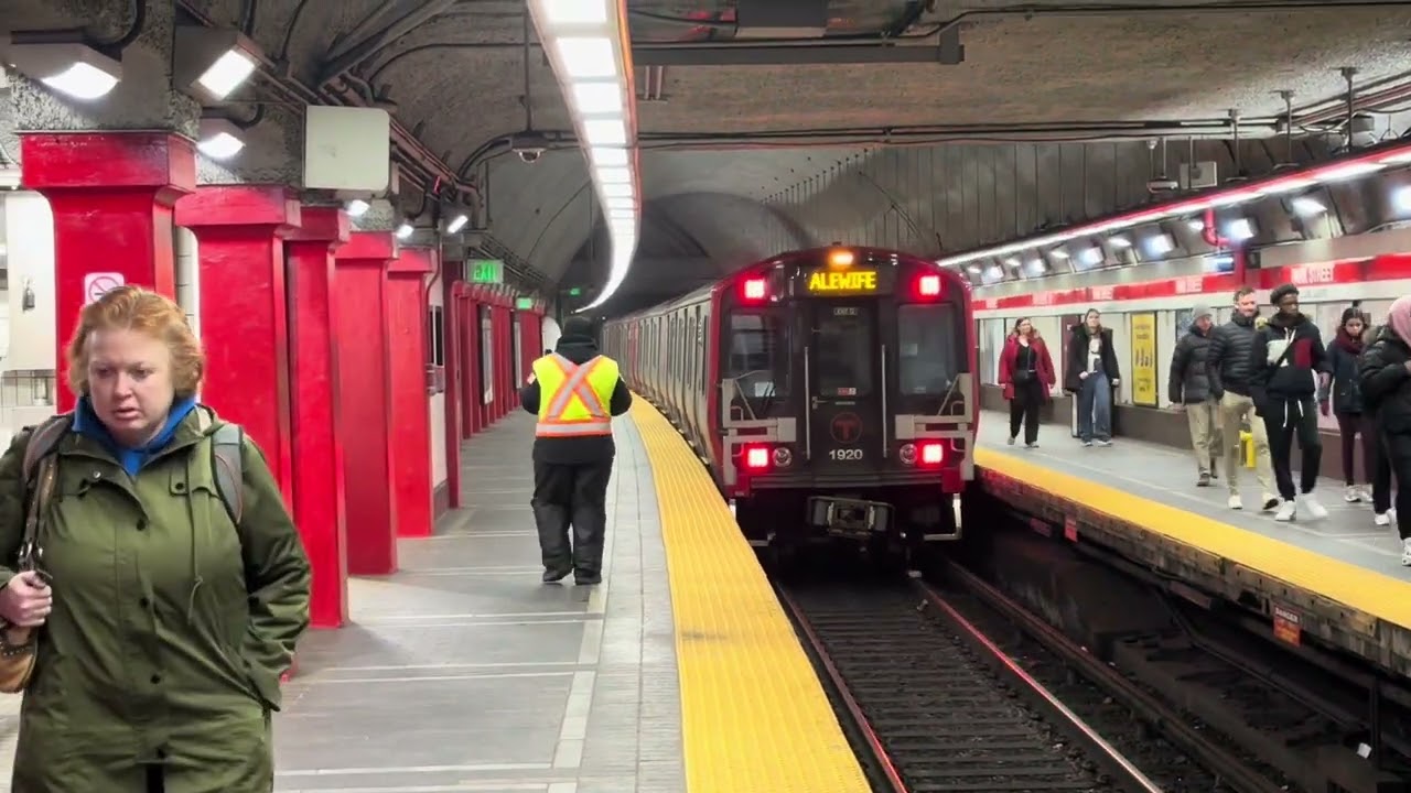 MBTA red line subways in Boston 