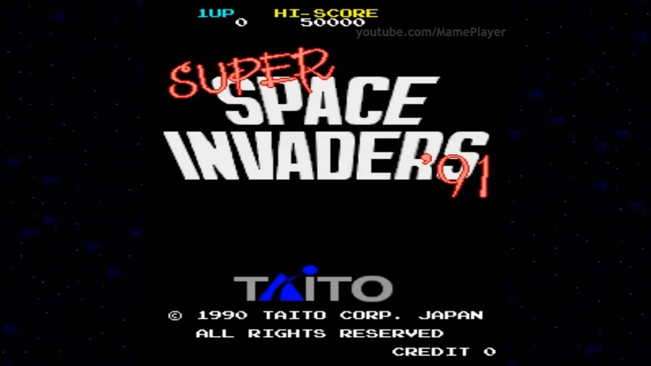 Super Space Invaders '91 1990 Taito Mame Retro Arcade Games