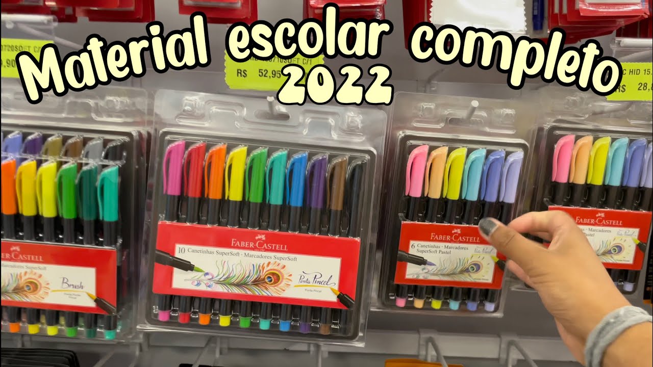 COMPRANDO MATERIAL ESCOLAR 2022 COMPLETO EM TOM PASTEL (DESAFIO 6 MINUTOS)