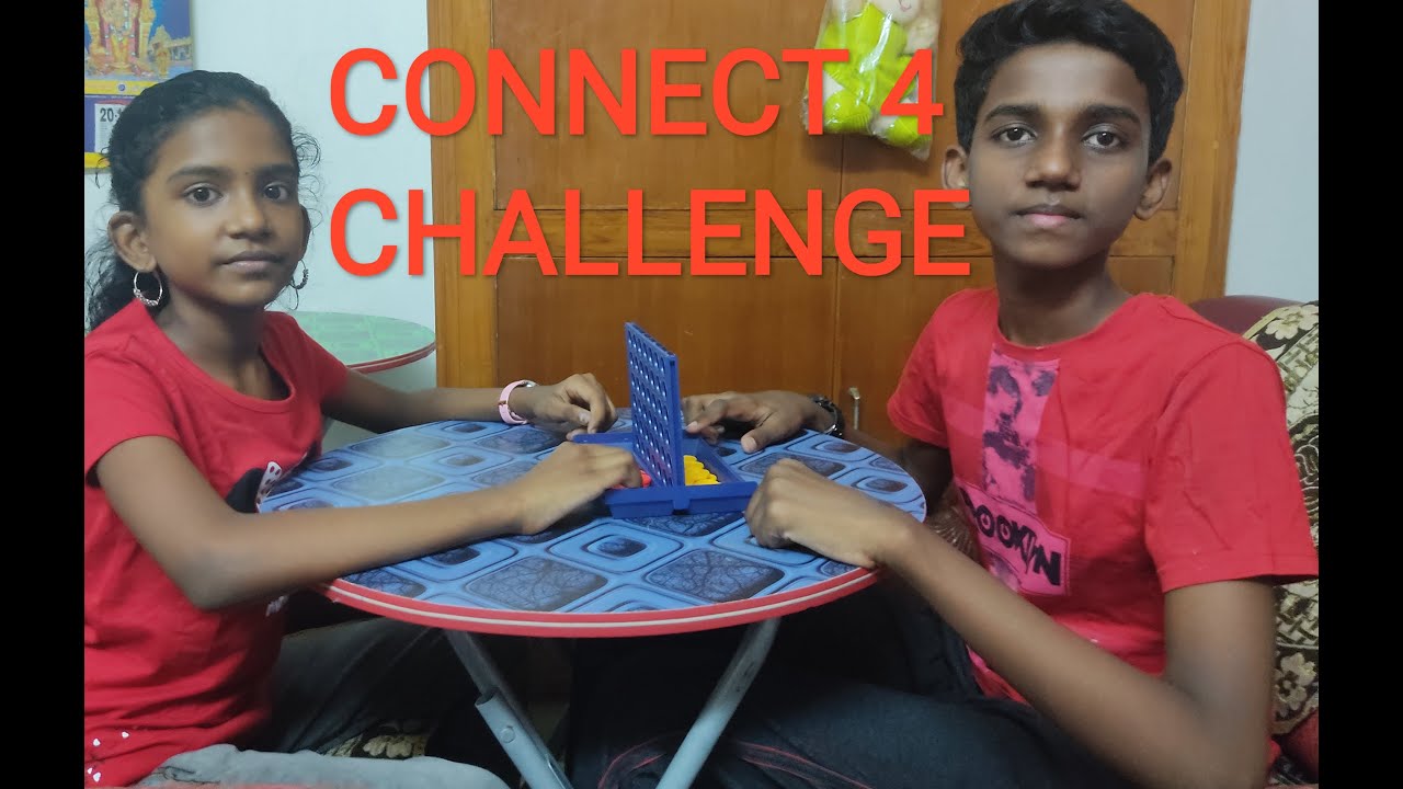 CONNECT 4 CHALLENGE | INDOOR GAME CHALLENGE | KIDS FUN GAME | INDOOR GAME | BROTHER SISTER CHALLENGE