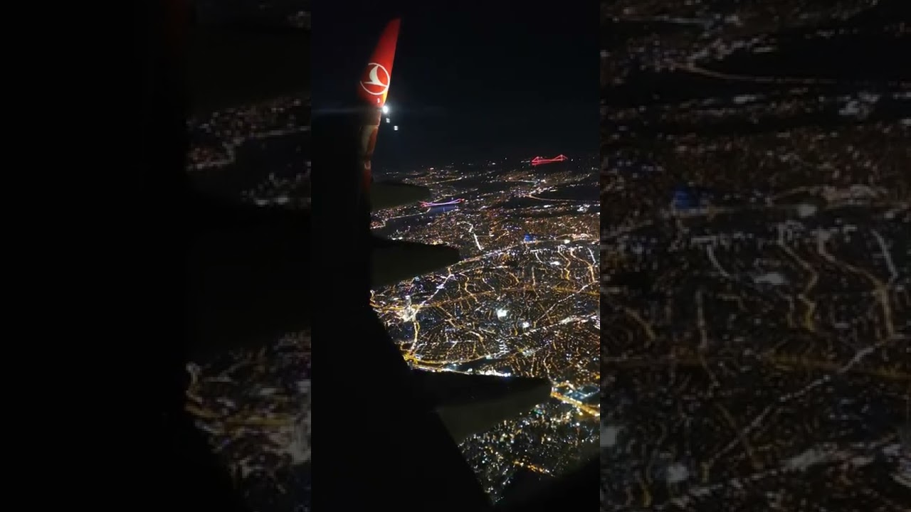 Uçaktan İstanbul gece cekimi