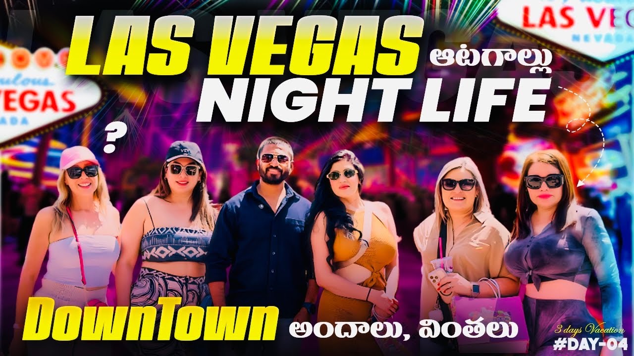 Las Vegas HOTTEST Night Life Downtown – Fremont Street Full Tour 4K