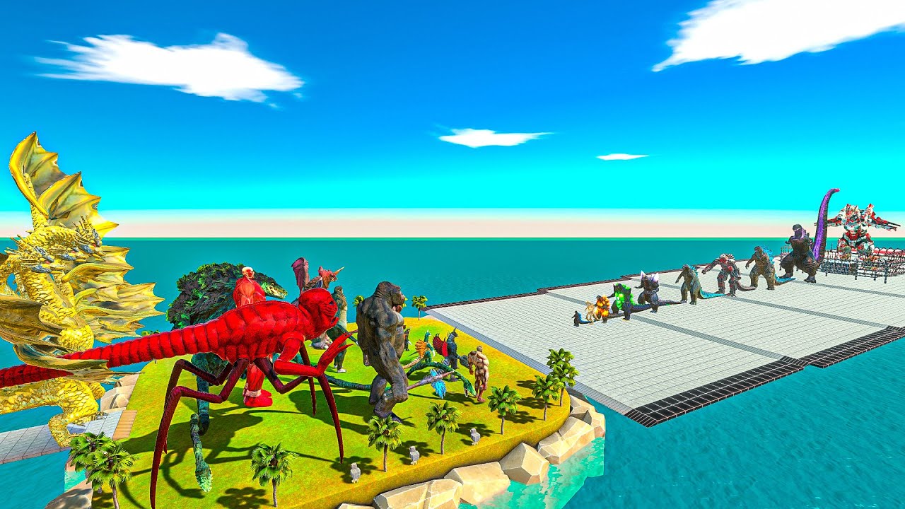 KAIJU MONSTERS defeat 10 level of GODZILLA Size Comparison to rescue Baby Monsters - ARBS