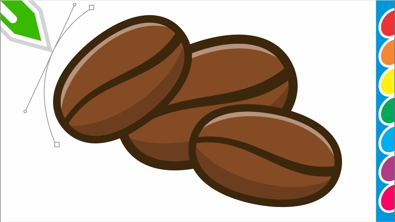 Coffee Bean drawing with CorelDraw | Flat Vector Style | CorelDraw Tutorial  | AV Tricks