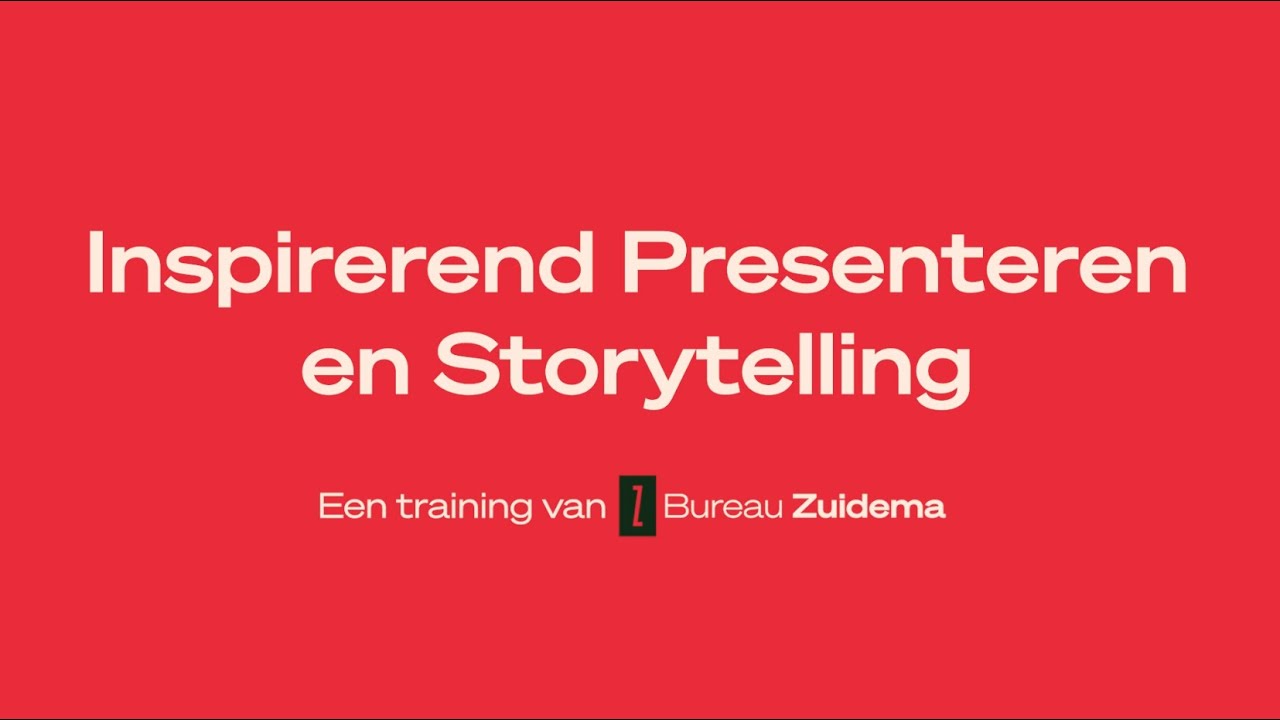 Inspirerend presenteren - Training Bureau Zuidema