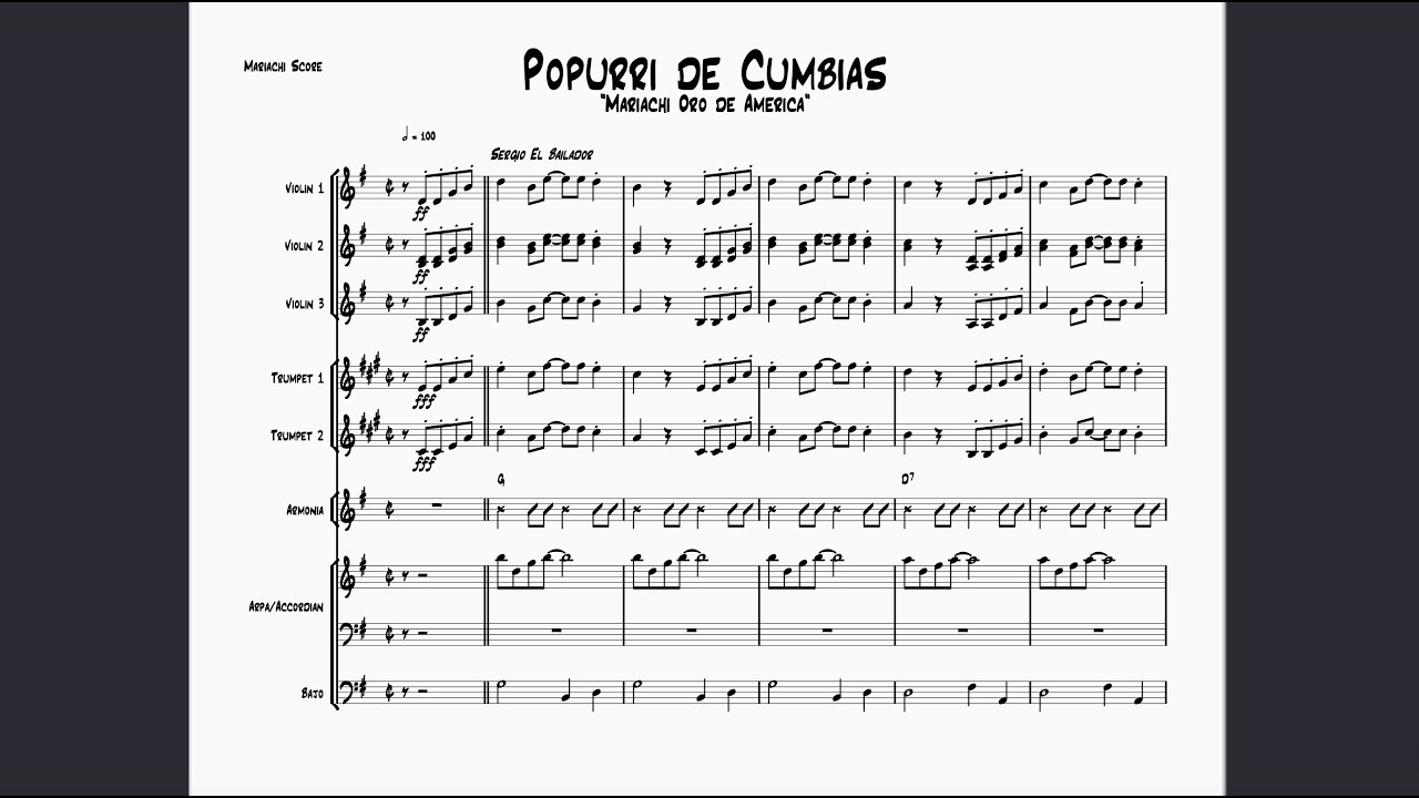 Popurri de Cumbias (Mariachi Oro de America)