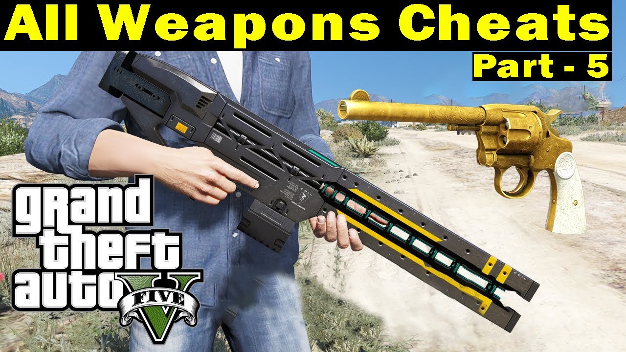 How to get all weapons in GTA 5 | GTA 5 all weapons cheat | GTA 5 Cheat codes for PC | Part 5
