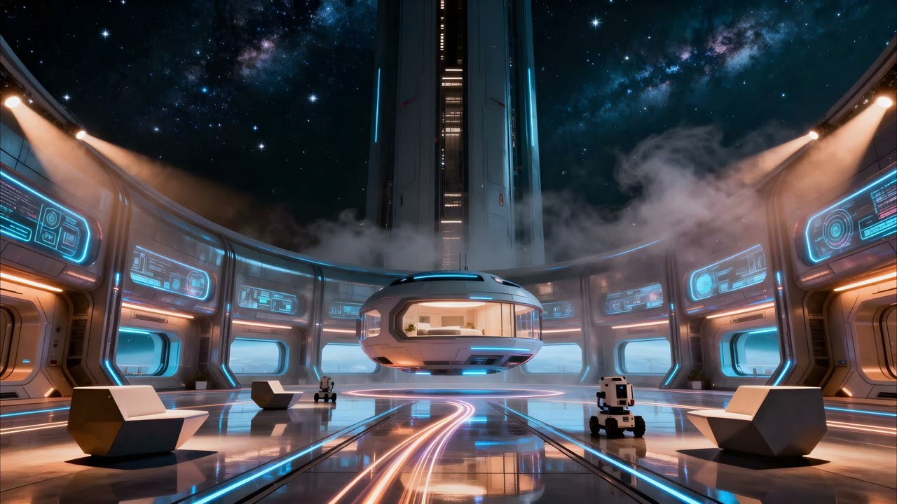 Orbital Space Yard Ambience | Futuristic Sci-Fi Soundscape