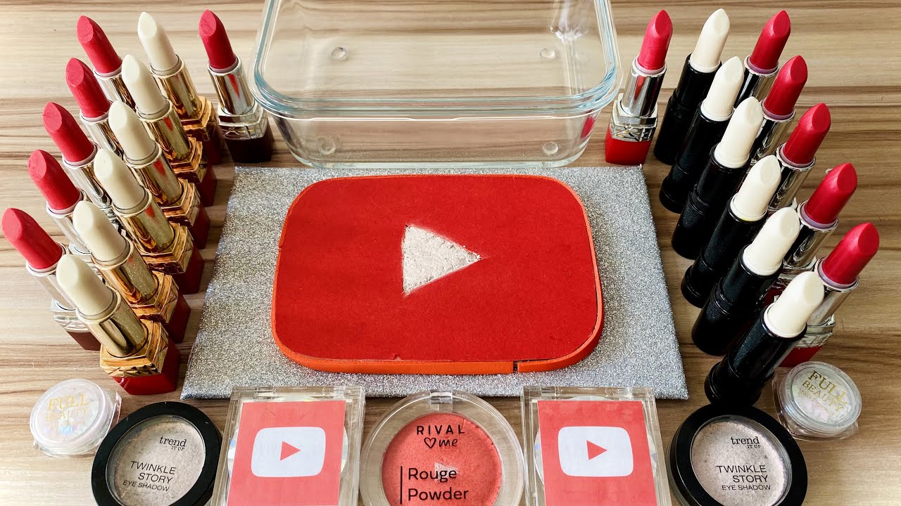 YouTube Makeup Slime Collection - Mixing Makeup Eyeshadow Into Slime