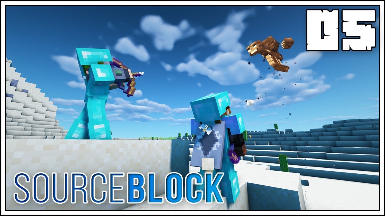 SourceBlock: Episode 5 - EPIC WITHER FIGHT!!! [Minecraft 1.14 Survival Multiplayer]