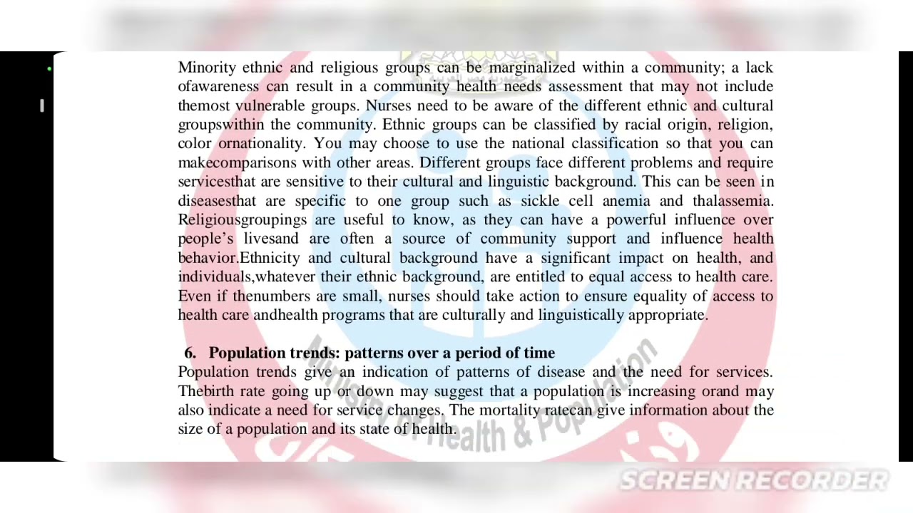  الشابتر التاني    ( تمريض صحه مجتمع    Community health  )   # مس بسنت نبيل # 