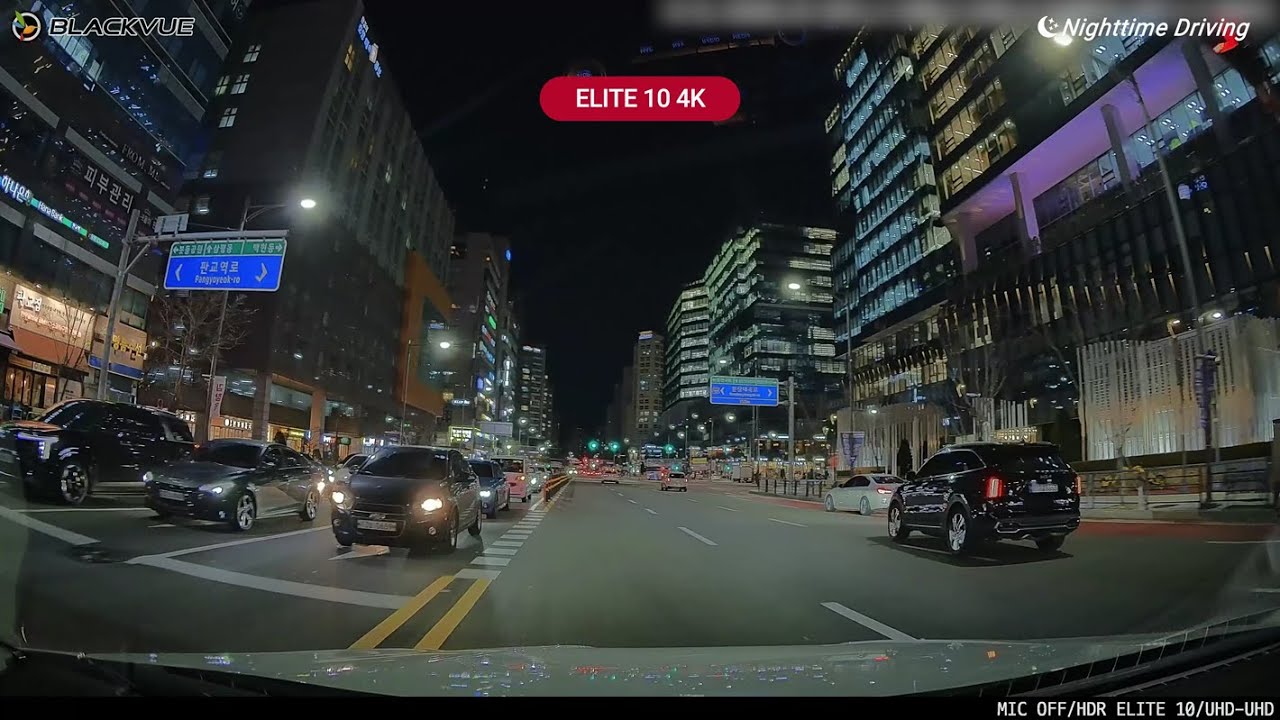 BlackVue ELITE 10: Nighttime DUAL 4K Dashcam Sample Footage