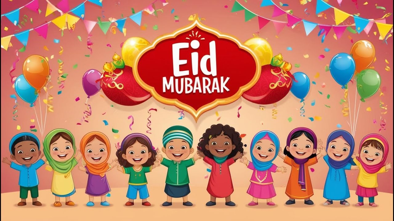 Eid Mubarak 2025 | New Eid Nasheed 2025 | Islamic Cartoon & Eid Celebration #eidmubarak