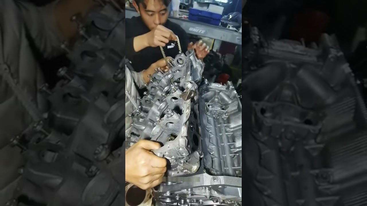 BMW N63 V8 4.4T engine overhaul repair and assembly process.