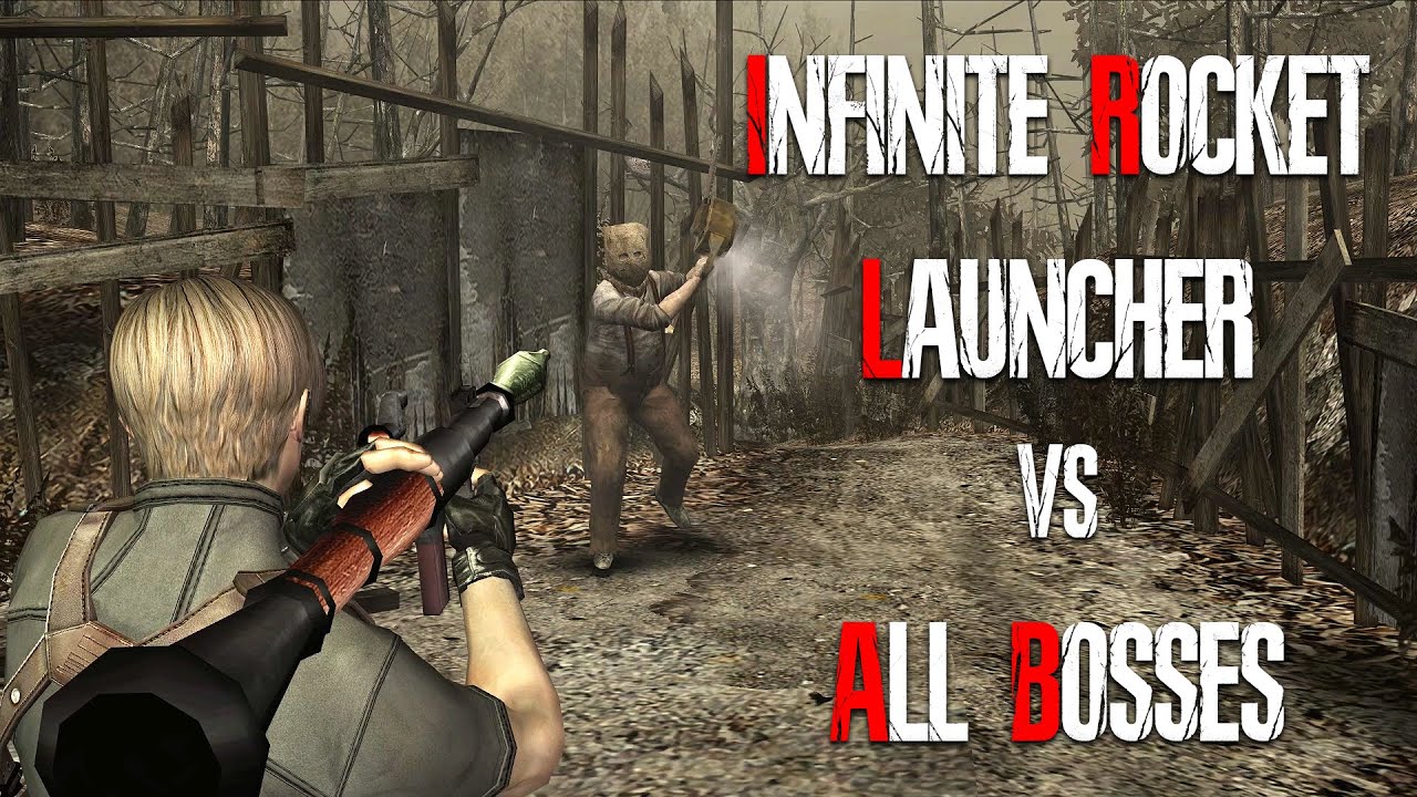 INFINITE ROCKET LAUNCHER vs ALL BOSSES - Resident Evil 4 HD Project
