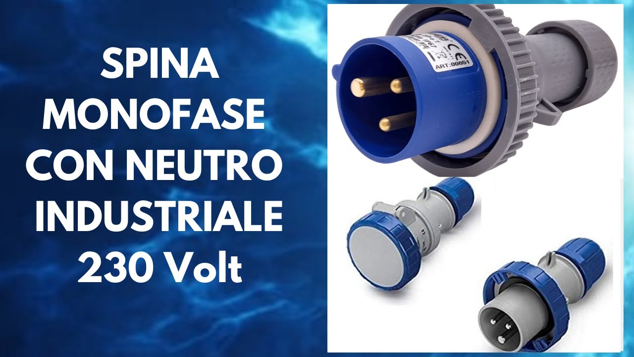 Spina monofase con neutro industriale 230 volt