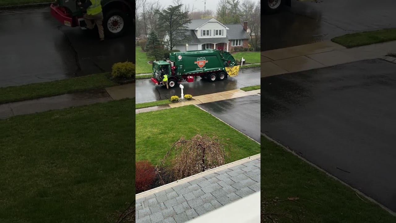 Mack MRU RL packing old manual carts #garbagepails#garbagecollection #garbagetruck #garbagetrucks