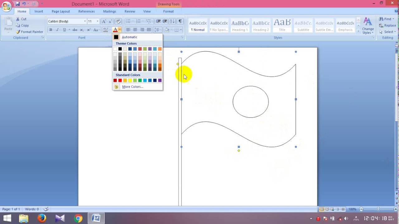 How to make National Flag with Microsoft Office