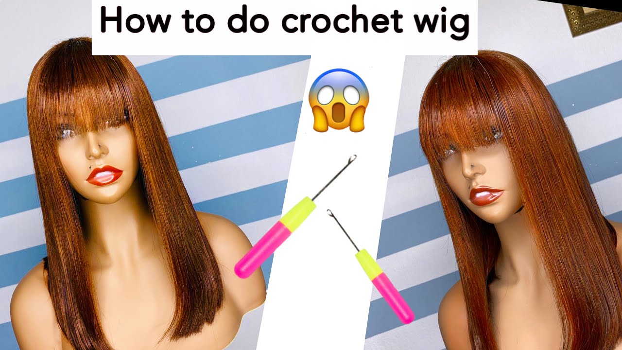 How To Do Honey Blonde Crochet Wig Using Only One Pack Of Braiding Hair || Crochet Wig with Fringe