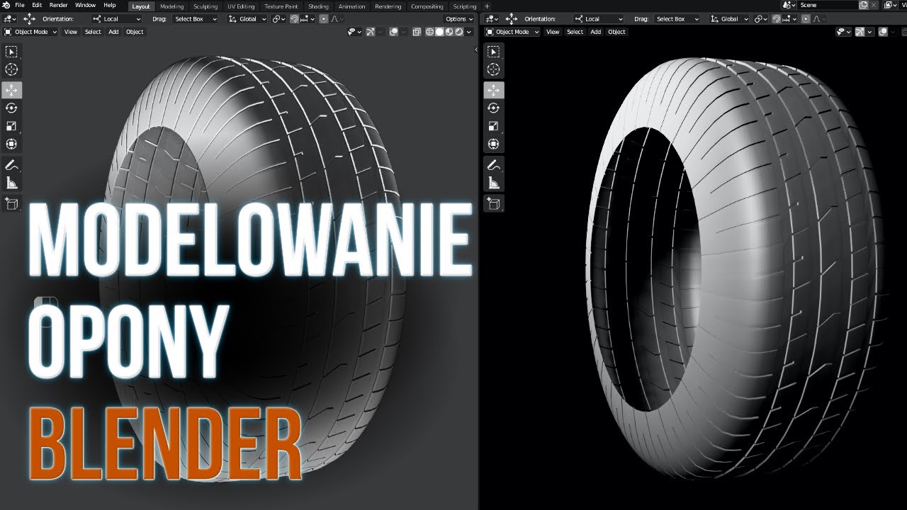 Modelowanie Opony na podstawie zdjęcia - Blender