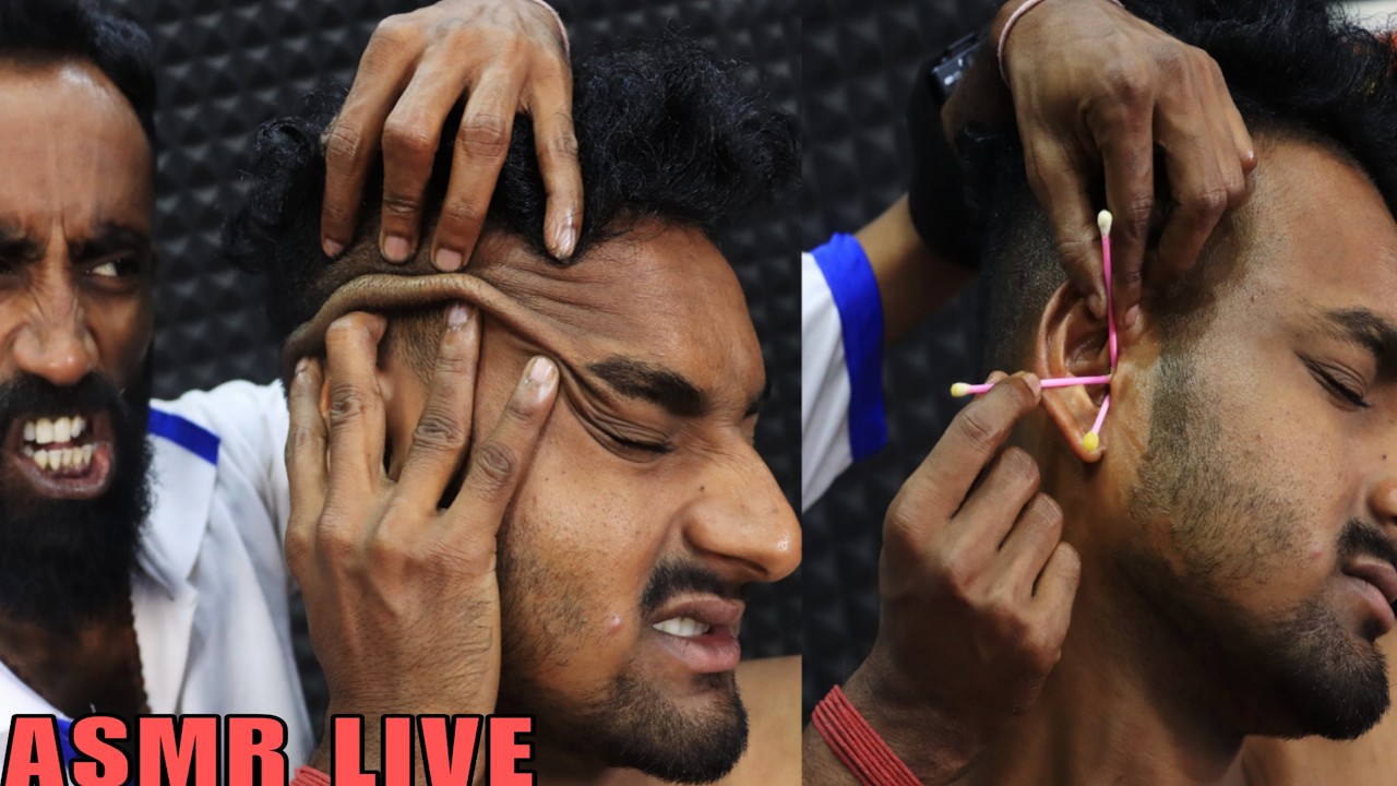 Heavy Oil Body Massage by Master Tapas | Ear Cleaning & Ear Massage | Head Massage & Neck Cracking