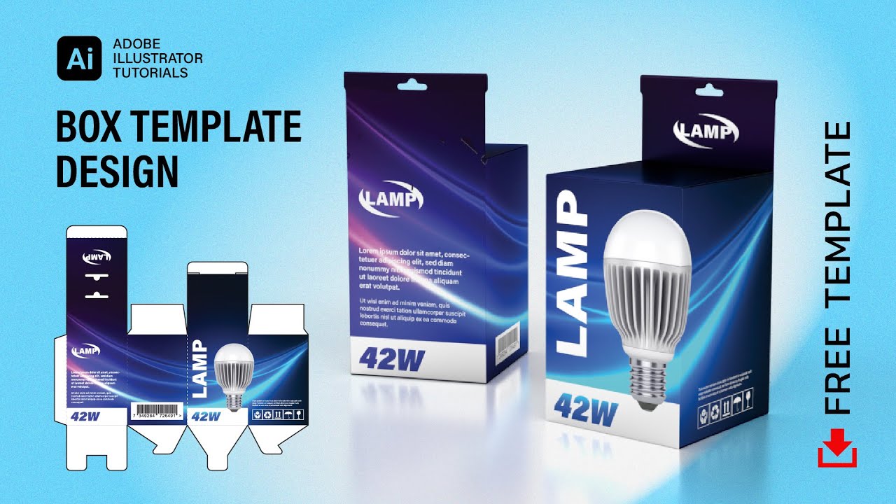 How to Packaging Design (Box Template) in Adobe Illustrator CC 2021 | Packaging Design Tutorials