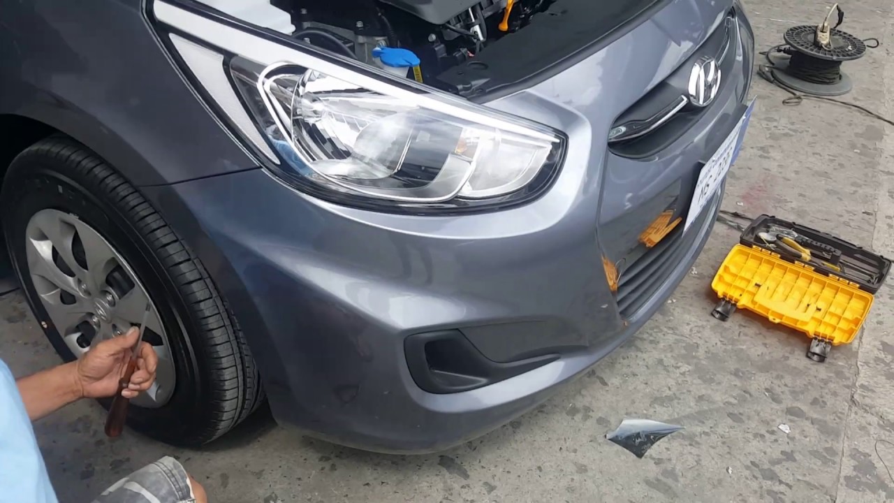 Jeff tan tutorial / hyundai accent / front bumper removal