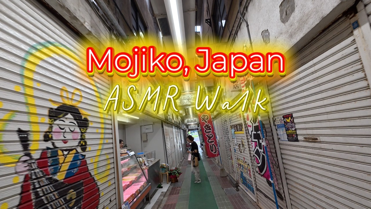 Hidden Covered Shopping Street in Mojiko | Narrow Retro Japan Walk #asmr #asmrwalking #asmrwalk