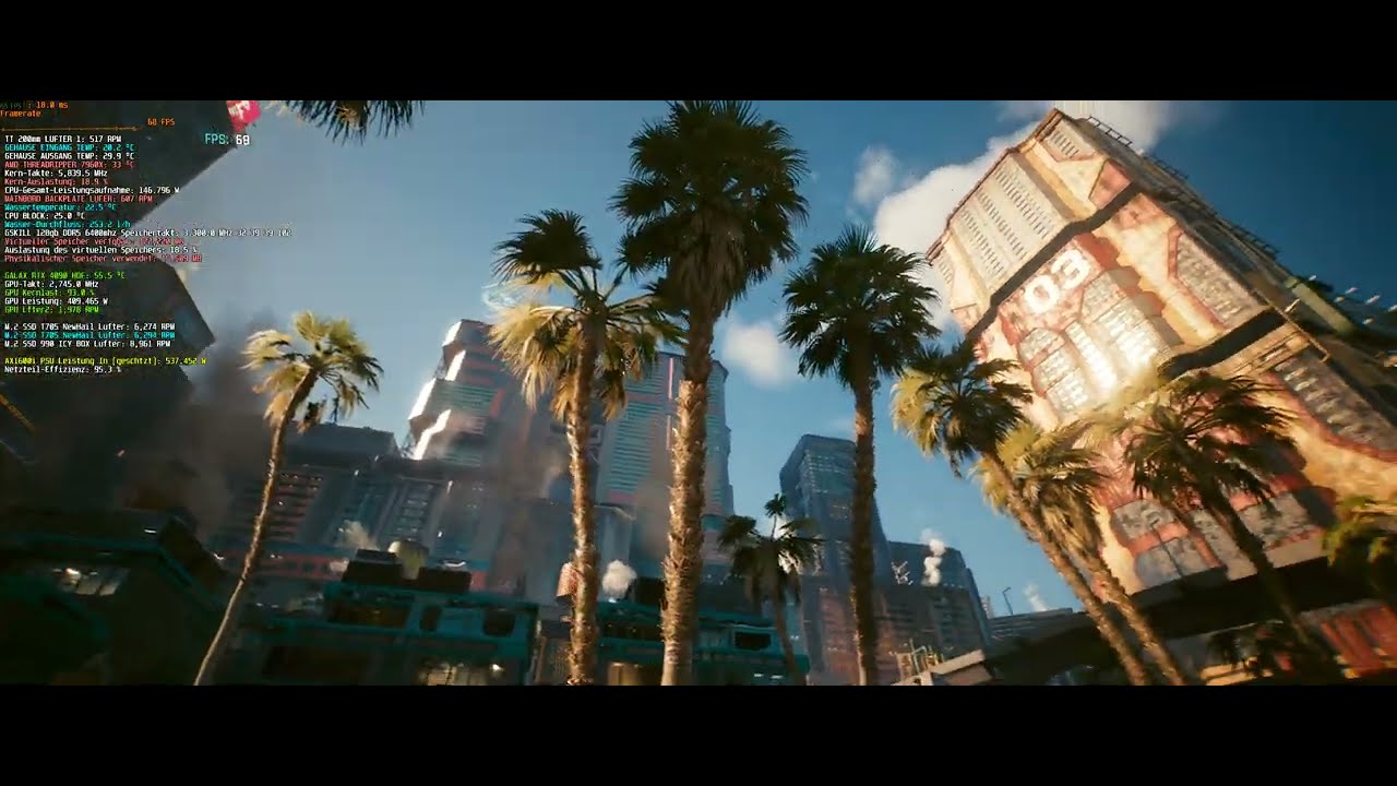 NVIDIA GeForce Treiber 581.08 Cyberpunk 2077 21:9 3440x1440 AMD 7960x RTX4090 #hedtgaming