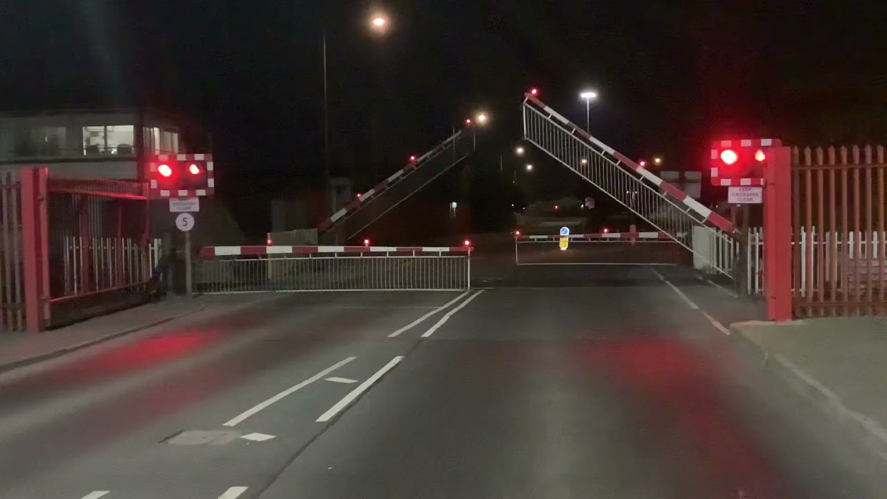 U.K. Level Crossing with full barriers