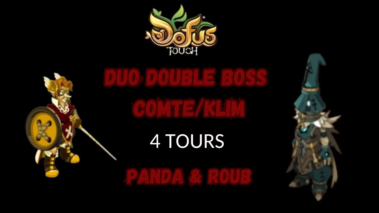 🔥 Dofus Touch - Duo Double Boss Fri3 ⚔️ Comte Harebourg & Klim en 4 Tours ⚡ (Panda & Roub)