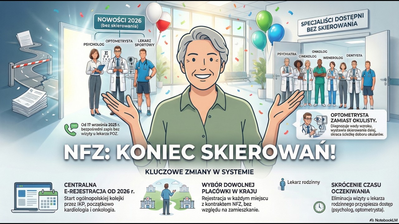 Koniec ze skierowaniami! 🏥 NFZ zmienia zasady. Sprawdź, do jakich lekarzy wejdziesz bez kolejki!
