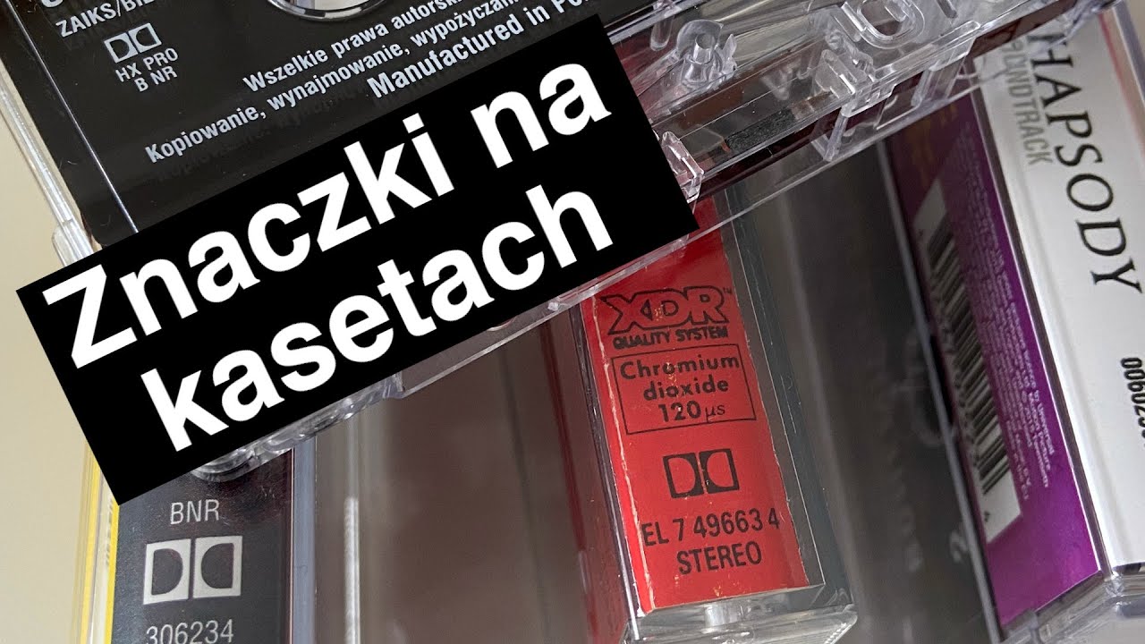 Co oznaczają znaczki na kasetach (Dolby NR B, HX-PRO, XDR)?