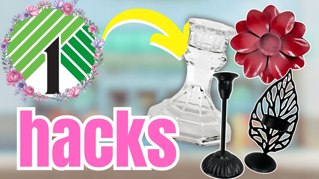 🤩 STUNNING Dollar Tree DIY HACKS Using CANDLE HOLDERS