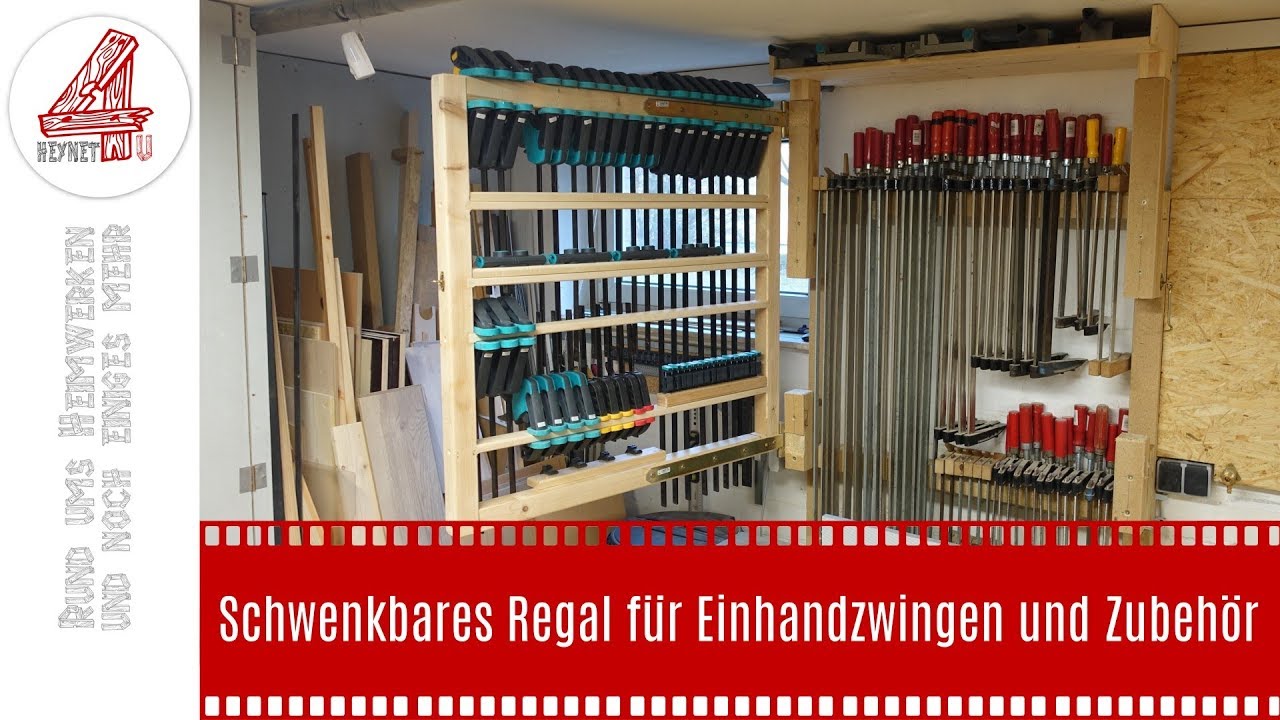 Schwenkbares Regal für Einhandzwingen und Zubehör