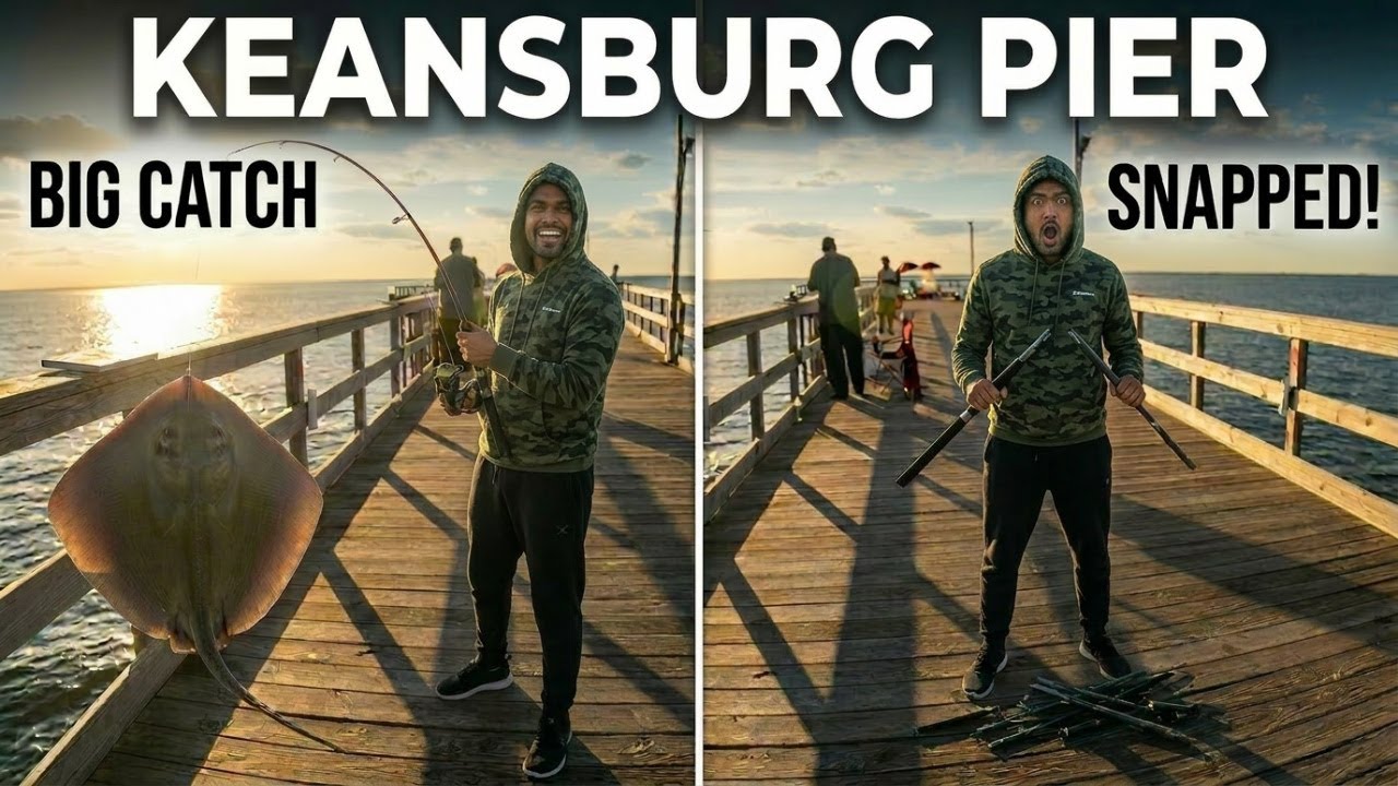 The Best Keansburg Pier Fishing || Snapped My Rod  New Jersey
