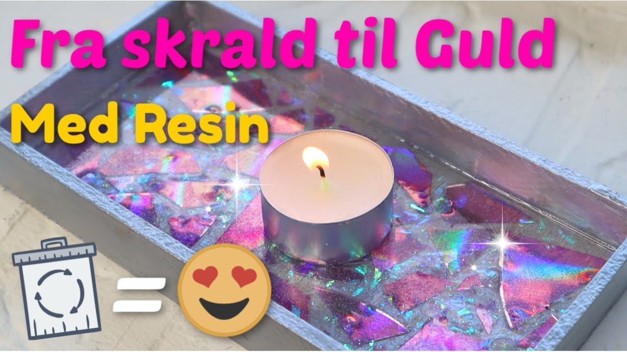 Fra skrald til Guld med resin// DIY værelses pynt