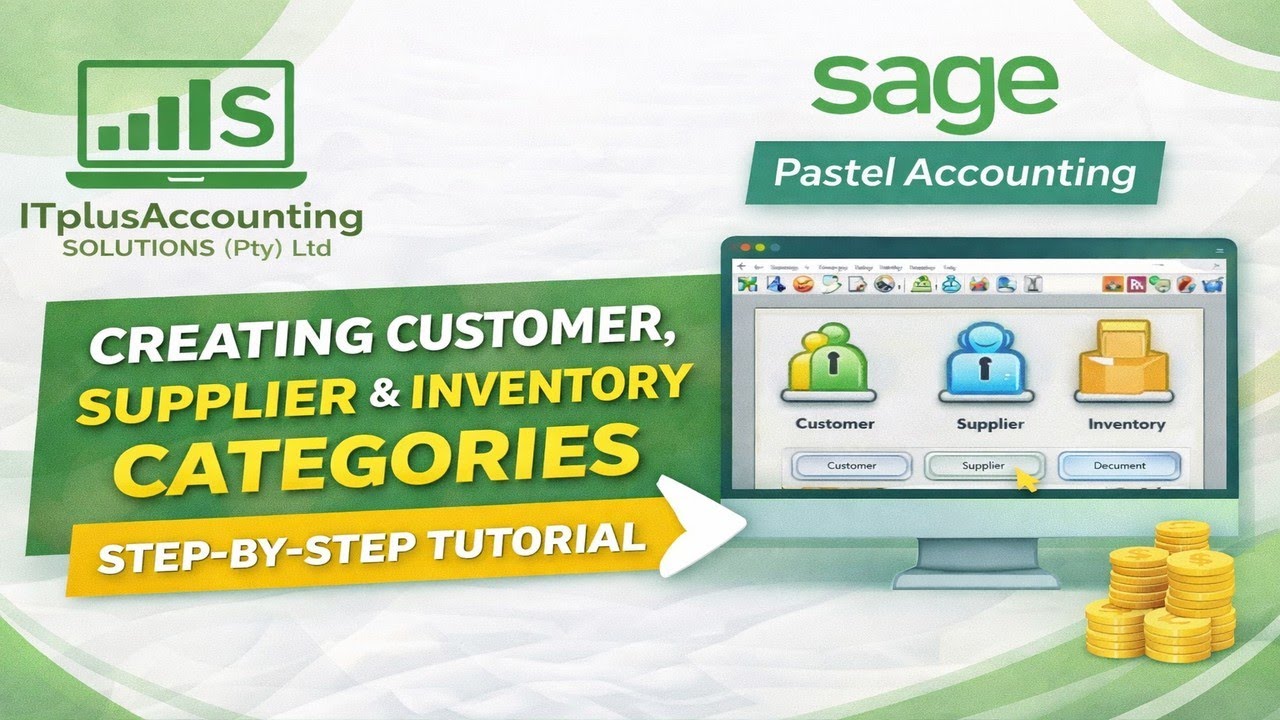 Creating Customer, Supplier & Inventory Categories in Sage Pastel Accounting | Step-by-Step Tutorial