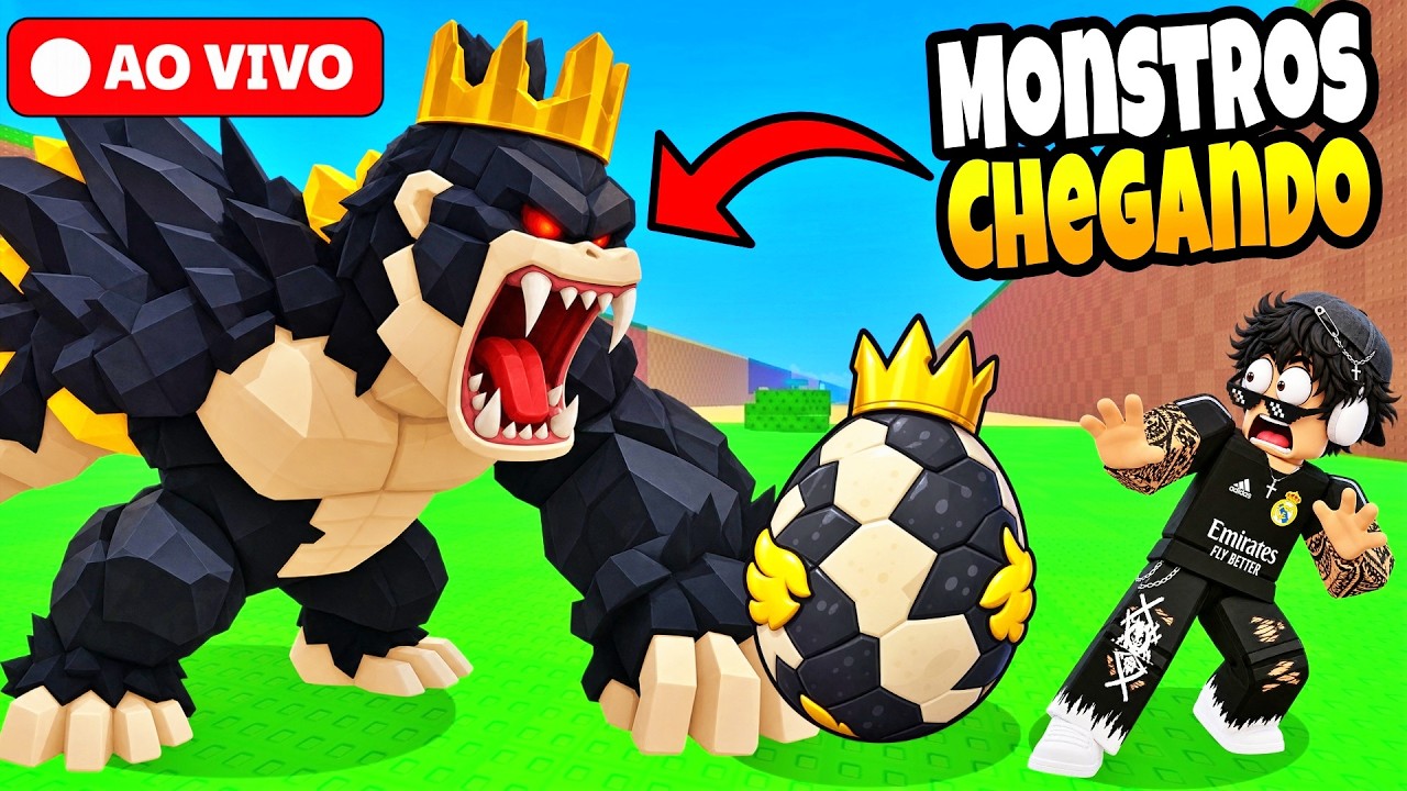 🔴AO VIVO: ROUBE UM OVO ATUALIZA&Ccedil;&Atilde;O MONSTROS CHEGANDO! #roblox #kickaluckyblock #roubeumbrainrot