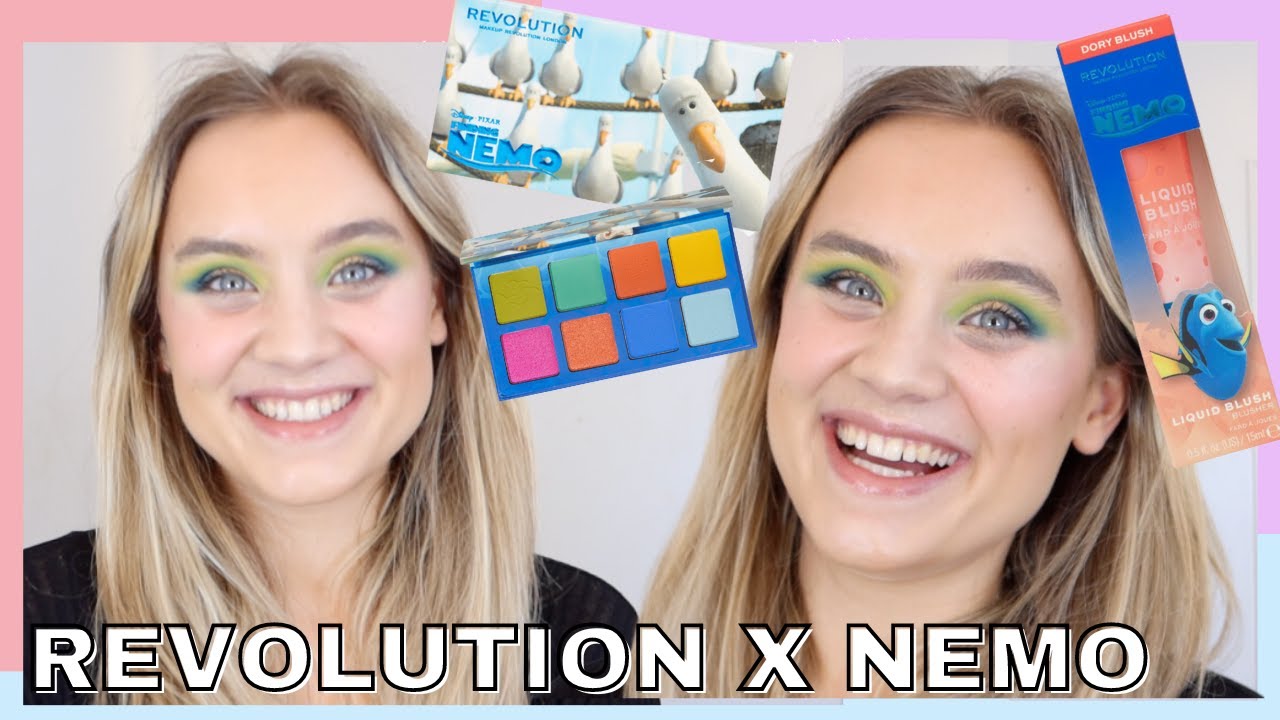 REVOLUTION NEMO COLLECTION REVIEW TRYING FINDING NEMO REVOLUTION COLLECTION,FACE PALETTE, EYESHADOW