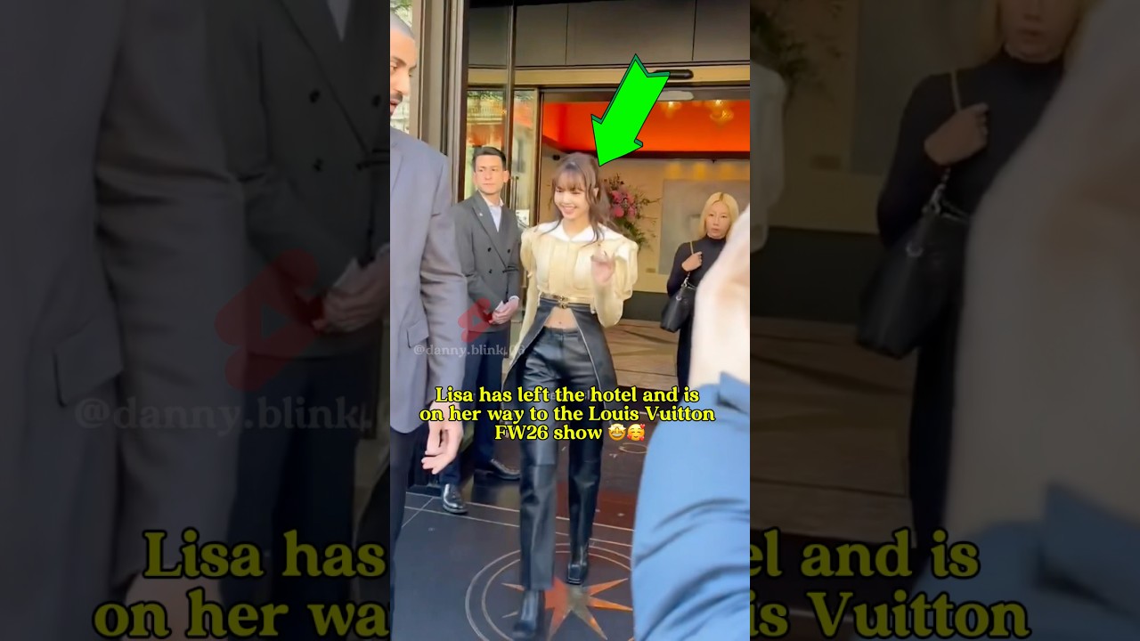 Лиза покинула отель и направляется на показ коллекции Louis Vuitton осень-зима 2026. #lisa #black...