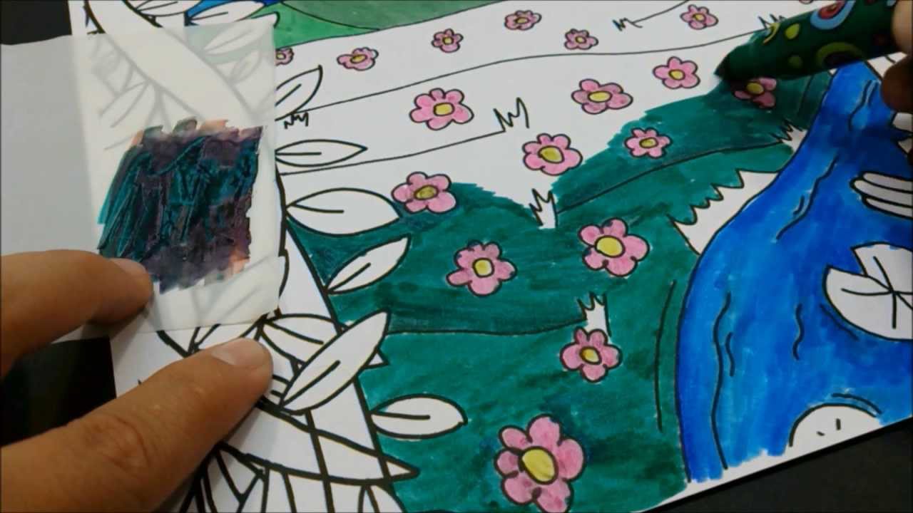 Técnica de dibujo y coloreado: mezclar colores con marcadores