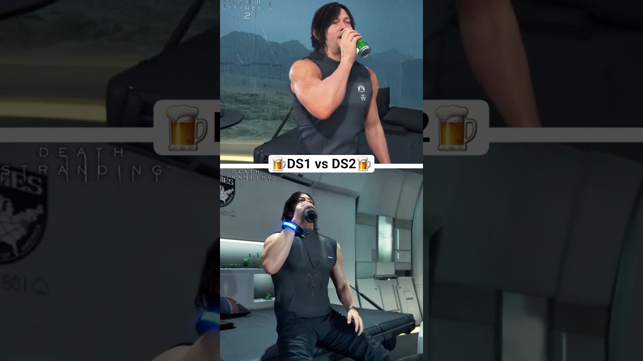 Death Stranding 1 vs Death Stranding 2 &mdash; drinking scenes that hit different #deathstranding2 #goty