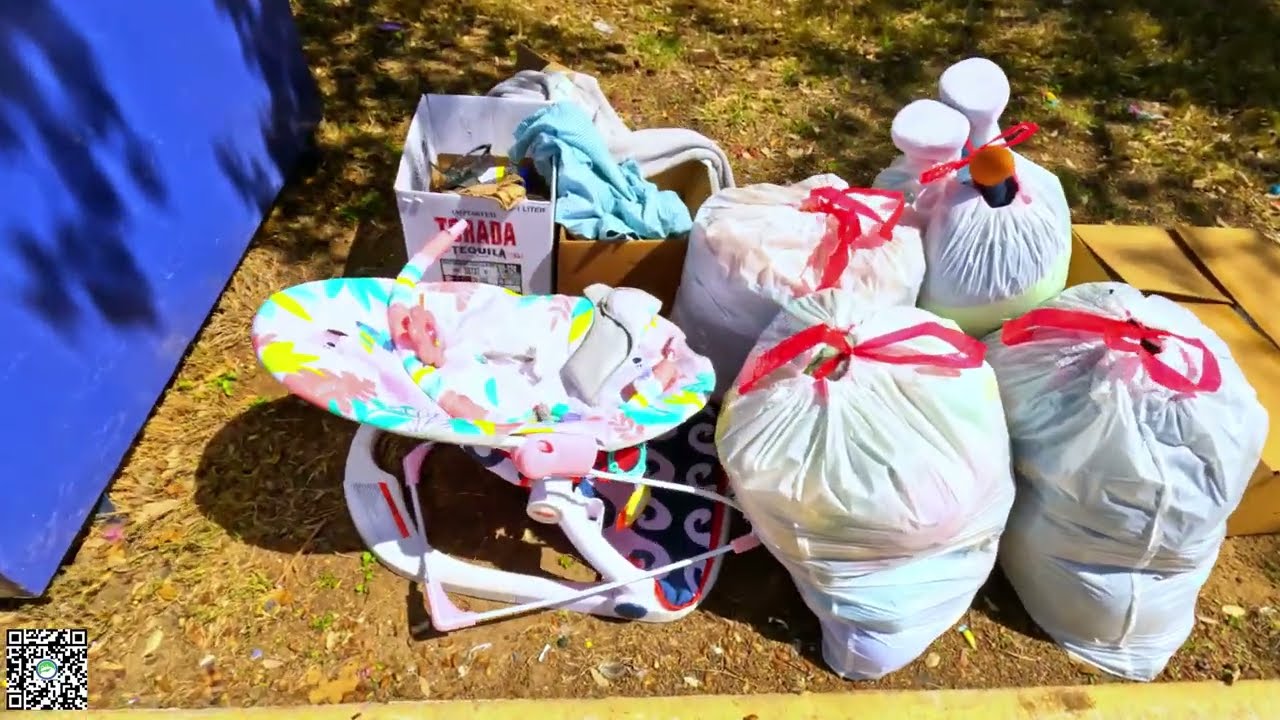 Поиск вещей в мусорных контейнерах. Нет фургона — нет проблем (Спасение одежды!)