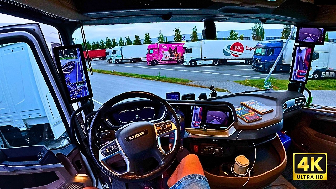 Niko vs DAF XG 480 Truck POV Driving: Netherlands to Poland with 40-Ton Rig (88,000 lbs) 60Fps 4K
