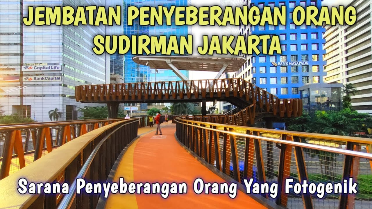 Viral...Jembatan Penyeberangan Orang (JPO) Phinisi Jalan Sudirman Jakarta, Tempatnya Fotogenik