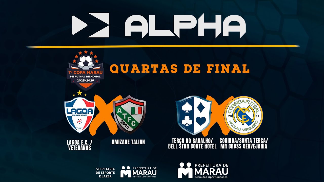 QUARTAS DE FINAL  - COPA MARAU DE FUTSAL 2025/2026 -